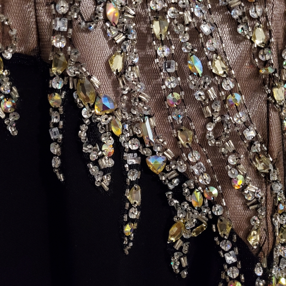 Black + Rhinestone Gown - Picture 4 of 5